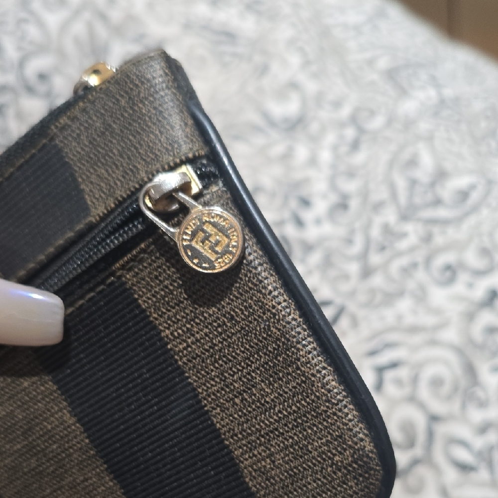 Fendi Black and Brown Striped Pouch - Picture 14 of 16